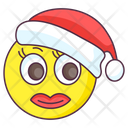 Shocked Santa Emoji Shocked Expression Emotag Icon