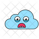 Shocking Cloud Shocked Cloud Cloud Emoji Icon
