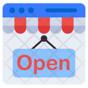 Shop Open Store Open Hanging Board Icon