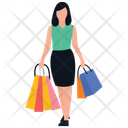 Shopping Girl Leisure Time Buying Icon
