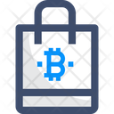 Shopping Bitcoin Bag Bitcoin Sack Icon