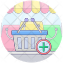 Shopping Bucket Add To Basket Add Product Icon