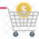 Shopping Cart Cash Dollar Icon