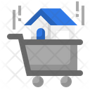 Shopping Cart Real Estate House Icon