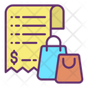 Shopping Invoice Shopping Bags Shopping Bill Icon