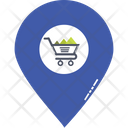 Shopping Location Cart In Gps Shopping Pointer Icon