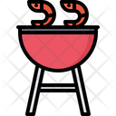 Shrimp Grill Barbecue Icon