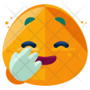 Shy Laugh Emoji Icon