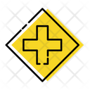 Side Rode Ahead Traffic Signs Icon