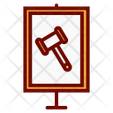 Sign Auction Poster Icon