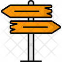 Sign Board Directional Orientation Icon