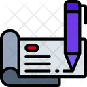 Sign Checkbook  Icon