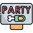 Signboard Halloween Party Icon