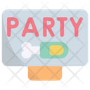 Signboard Halloween Party Icon