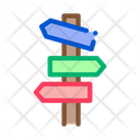 Road Wooden Signposts Icon