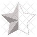 Silver Half Star  Icon