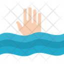 Sinking Man Submerging Drowning Icon