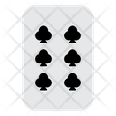 Six Of Clubs Icon