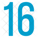 Sixteen Numbers Icon