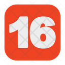 Sixteen 16 Number Icon