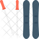 Skiing Ski Sticks Icon