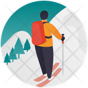 Skiing Skiboarding Recreational Activity Icon