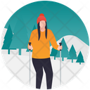 Skiing Skiboarding Recreational Activity Icon