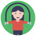 Girl Jumping Rope Icon