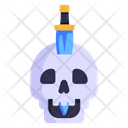 Skull Stab Skull Cranium Icon
