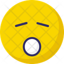 Sleep And Open Mouth Yawn Emoticons Icon