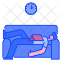 Sleeping On Sofa Sleep Relax Icon
