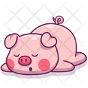 Sleeping Pig Icon