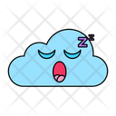 Sleepy Cloud Sleeping Cloud Emoji Icon