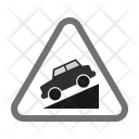 Slope Ahead Sign Icon