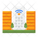 Smart City Wireless Building Icon