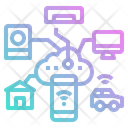 Smart Cloud Connection Internet Things Icon