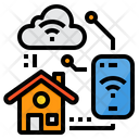 Smart Home Cloud Smartphone Icon