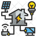 Smart Home Electric House Icon