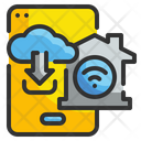 Smart Home Application Cloud Data Icon