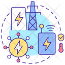 Substation Connection Electric Icon