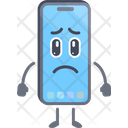 Smartphone character with sad pose Icon