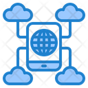 Smartphone Cloud Storage Icon