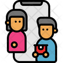 Smartphone Couple Present Icon