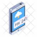 Mobile Weather App Smartphone Weather App Weather Forecast Icon