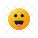 Smile Face With Open Tongue Akward Face Face Icon