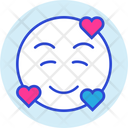 Smiling Face With Hearts Emoji Icon