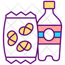 Snacks And Carbonated Drinks Icon