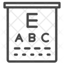 Snellen Chart Eye Test Chart Icon