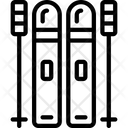 Snow Skis Skiing Holidays Icon