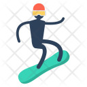 Snowboarding Man Adventure Icon
